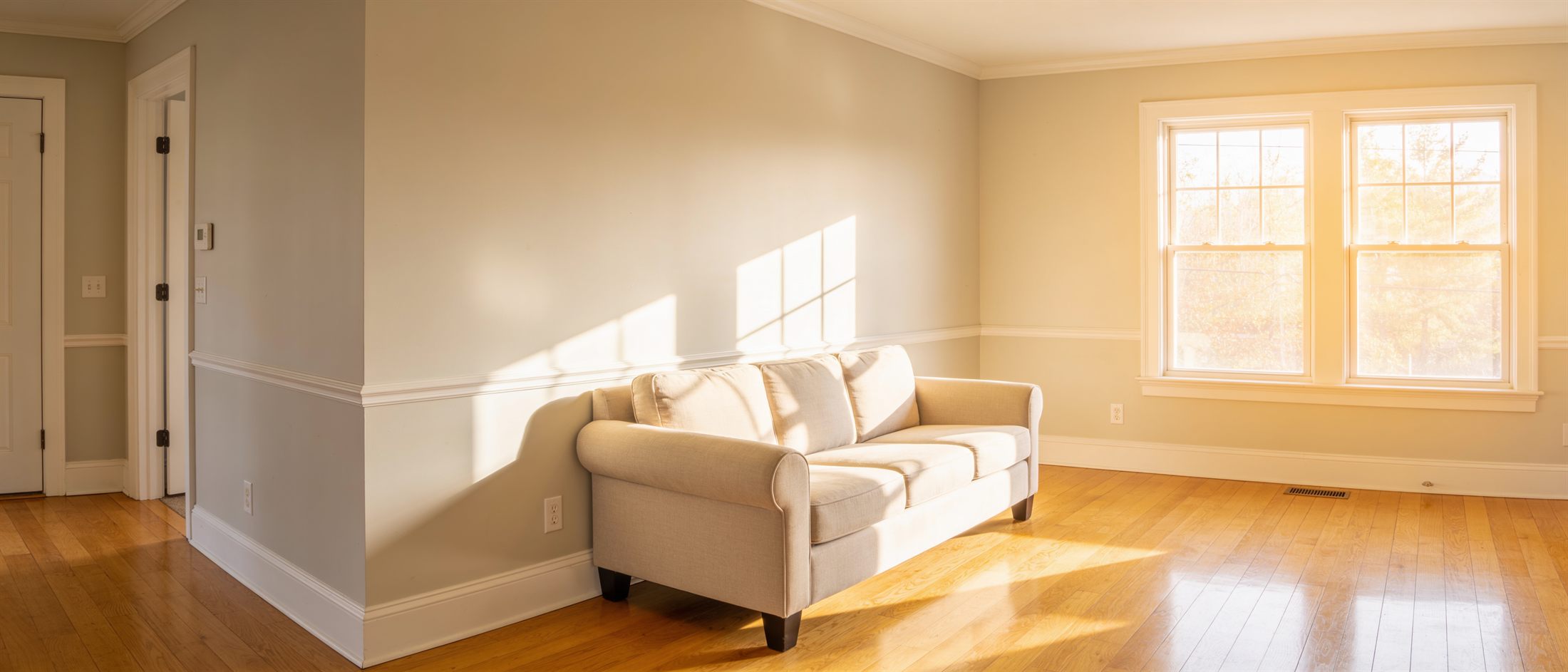 A fully restored room at handover